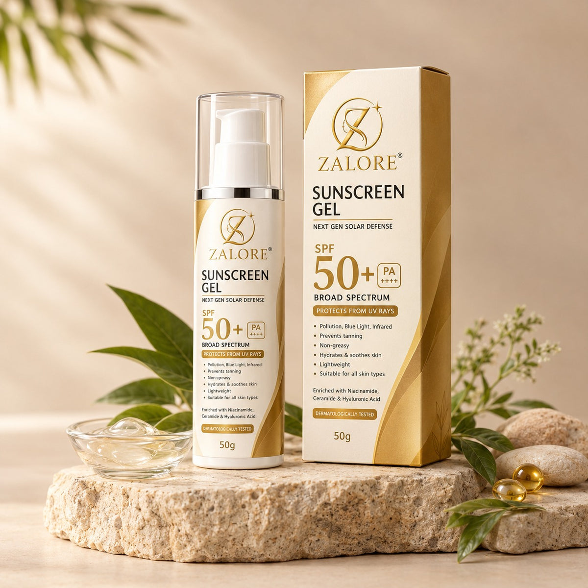 spf 50+ lightweight sunscreen gel | 50g