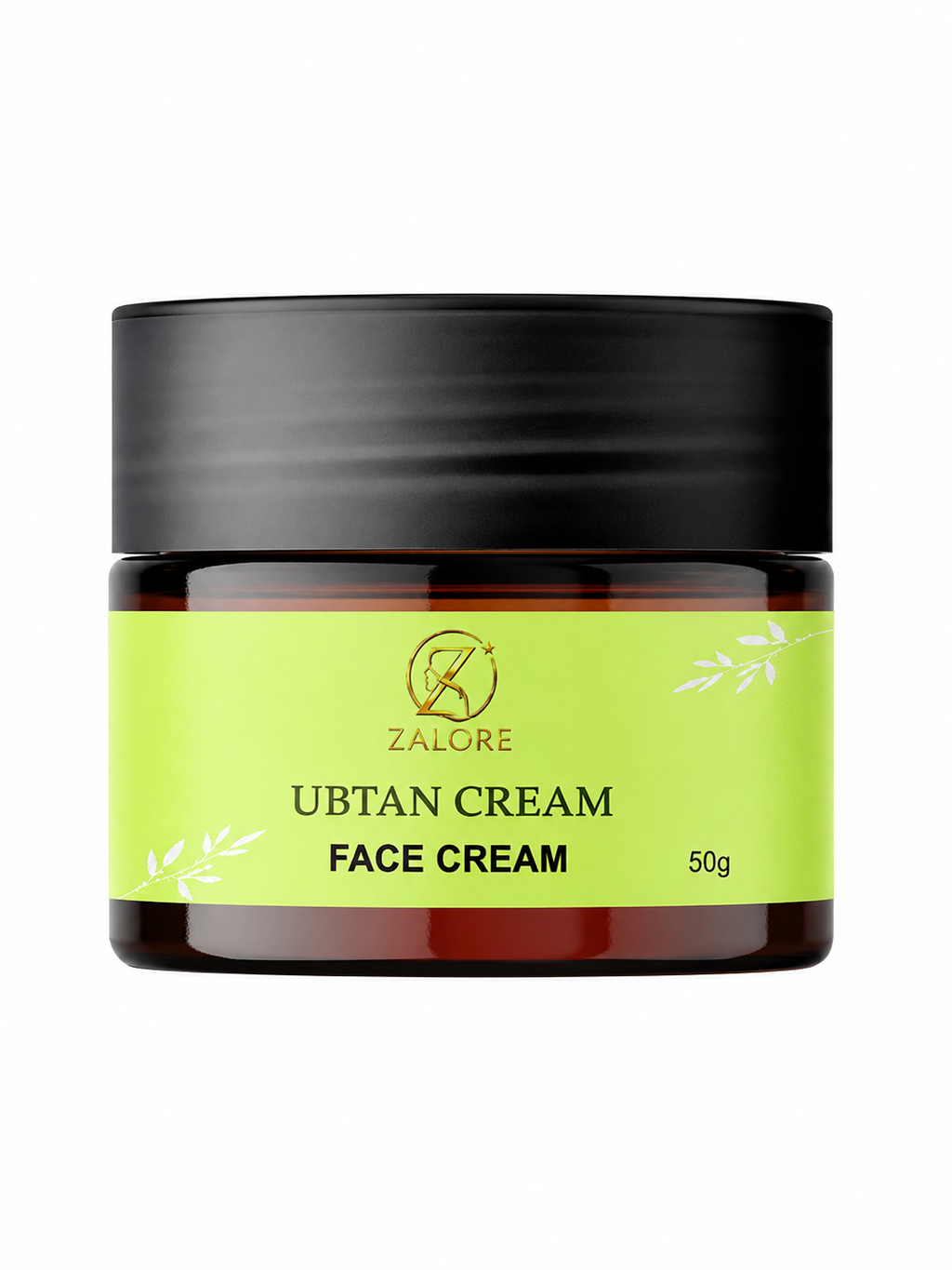 ZALORE Ubtan Face Cream for Glowing & Nourished Skin, Lightweight Daily Moisturizer for Soft Smooth Hydrated Skin, Herbal Skin Care Cream for All Skin Types, 50g