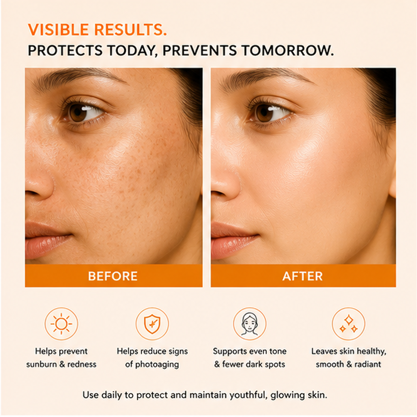 zalore spf 30 pa+++ face cream with uv protection, lightweight daily moisturizer for sun protection, hydrating non-greasy face cream for all skin types, 50g