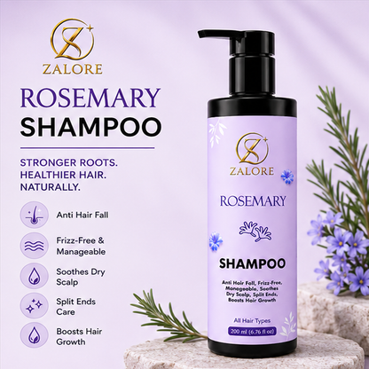 ZALORE™ Rosemary Hair Strength Shampoo | Scalp Care & Healthy Hair Support | 200ml