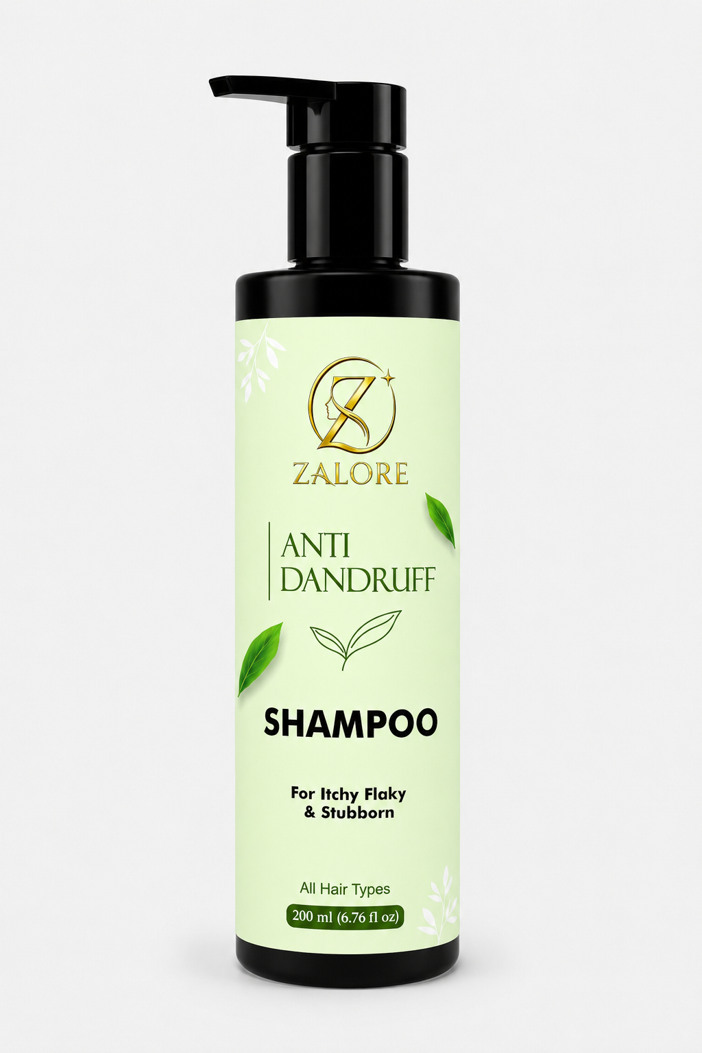 ZALORE Anti Dandruff Shampoo for Itchy Flaky Scalp Helps Remove Visible Flakes Cleanses Hair and Scalp Supports Healthy Looking Hair Suitable for All Hair Types 200 ml