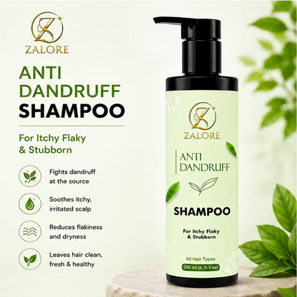 ZALORE™ Anti-Dandruff Shampoo | Flake Control & Scalp Refresh Care | 200ml