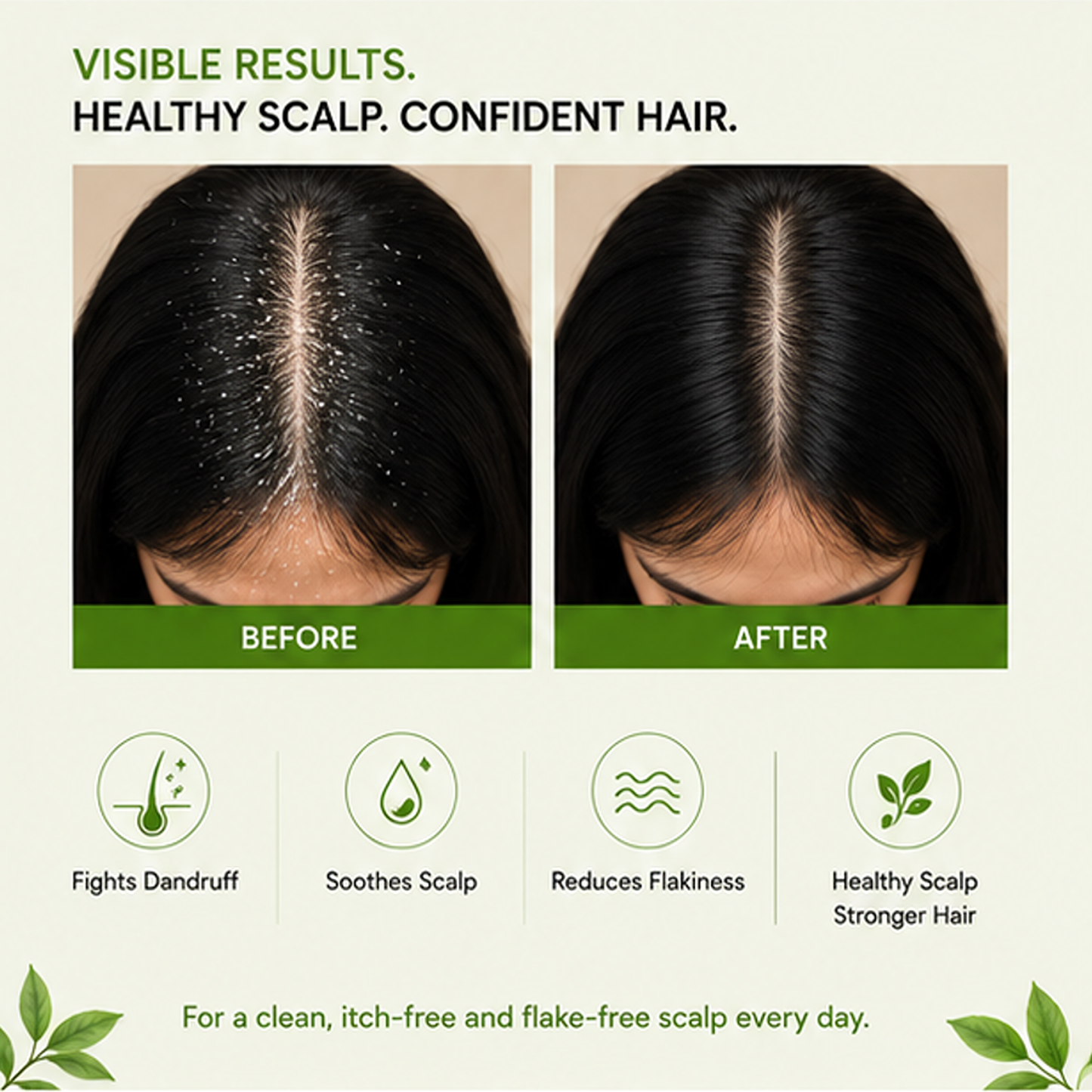 zalore™ anti-dandruff shampoo | flake control & scalp refresh care | 200ml
