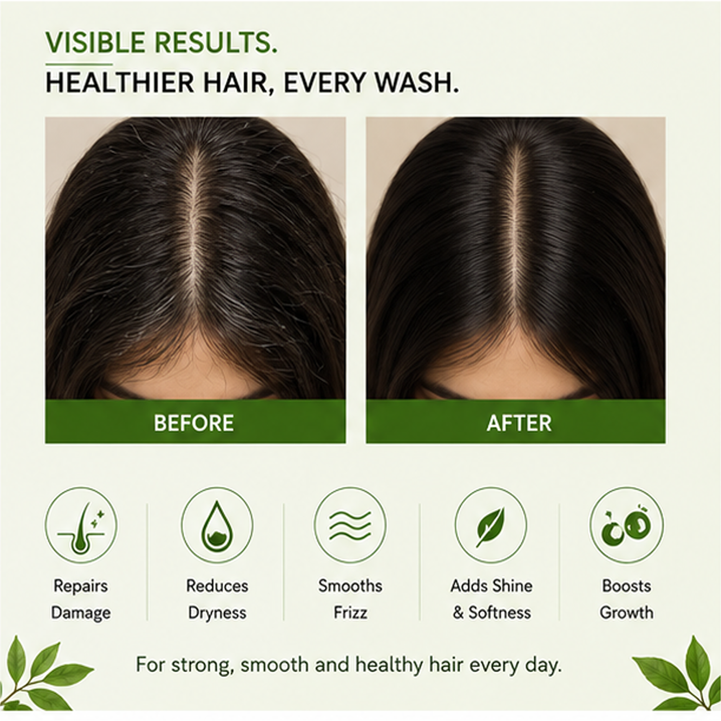zalore™ damage repair shampoo | nourish, smooth & revive dry hair | 200ml
