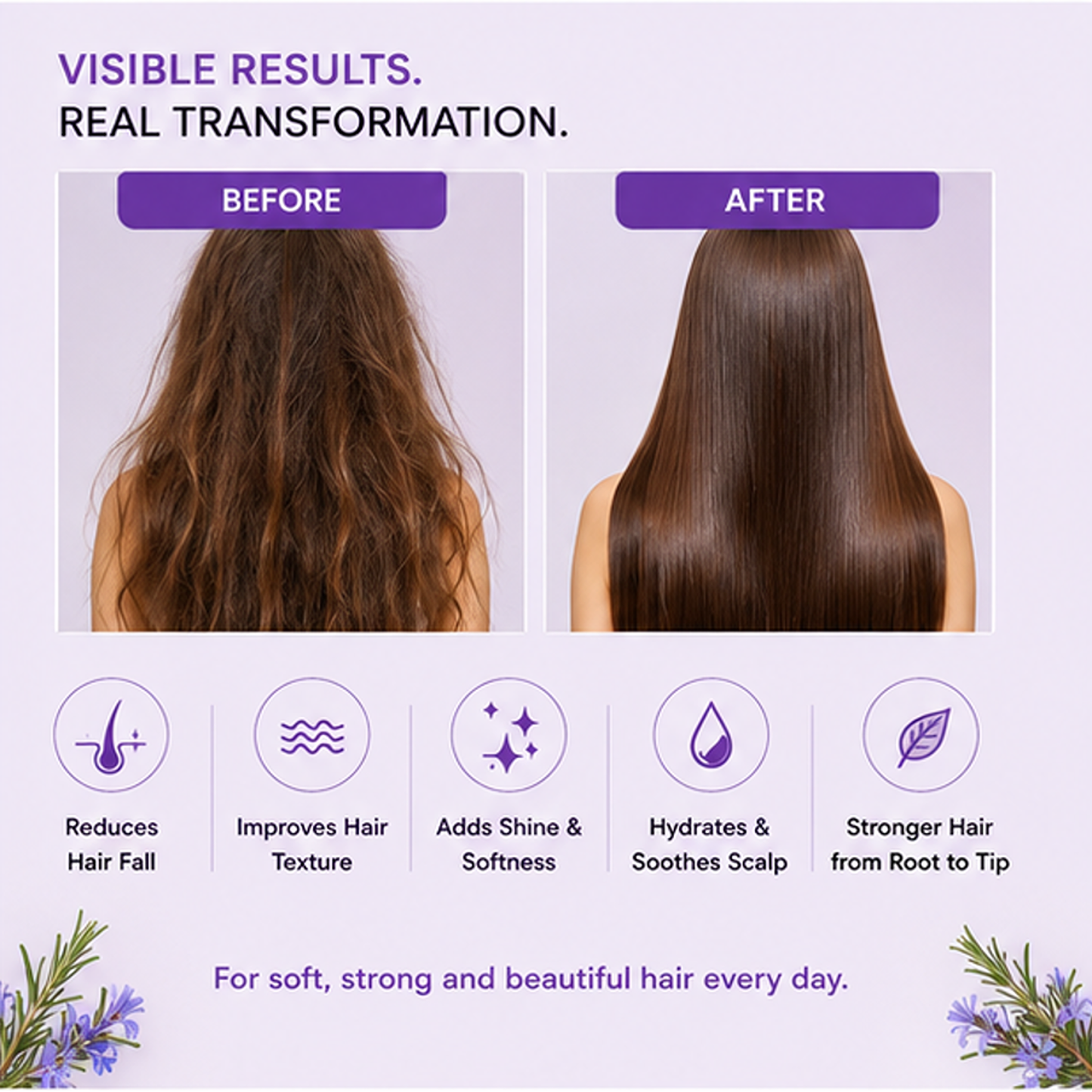 zalore™ rosemary nourishing hair conditioner | smooth, strengthen & revitalize hair | 200ml