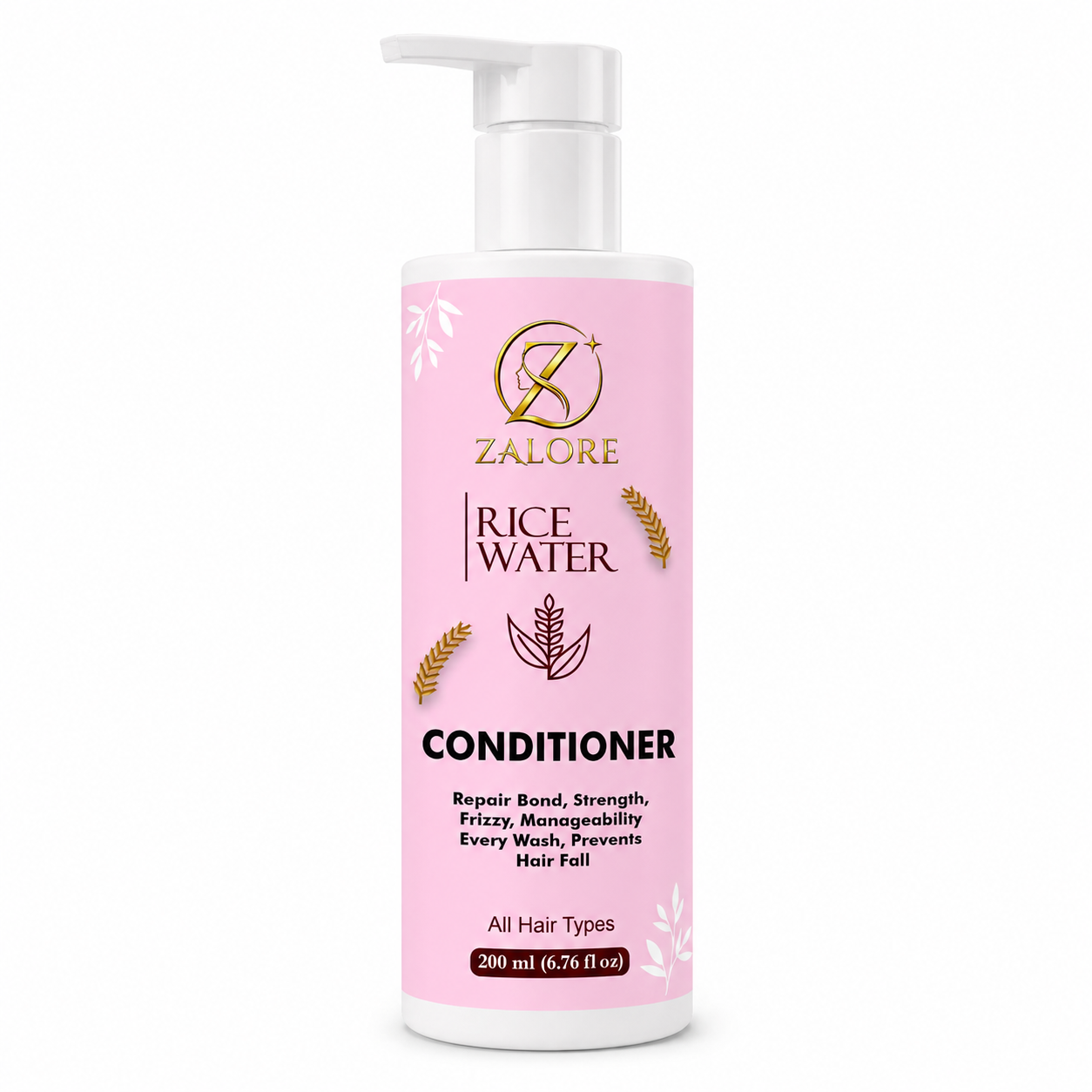 zalore™ rice water nourishing conditioner | smooth, soft & silky hair care | 200ml