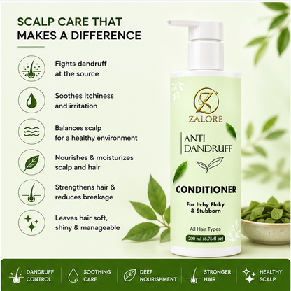ZALORE™ Anti-Dandruff Conditioner | Scalp Care & Hair Nourishment | 200ml