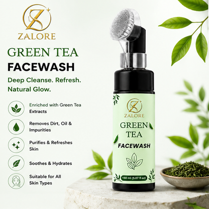 ZALORE™ Green Tea Purifying Face Wash | Deep Cleansing & Oil Control Care | 150ml
