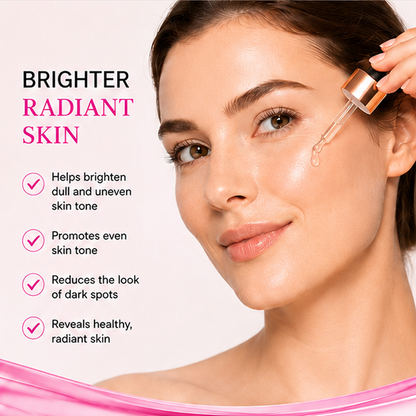 ZALORE Skin Brightening Face Serum for Brighter & Even Tone Skin | Lightweight Hydrating Glow Serum for Daily Radiance Care | Suitable for All Skin Types 30ml