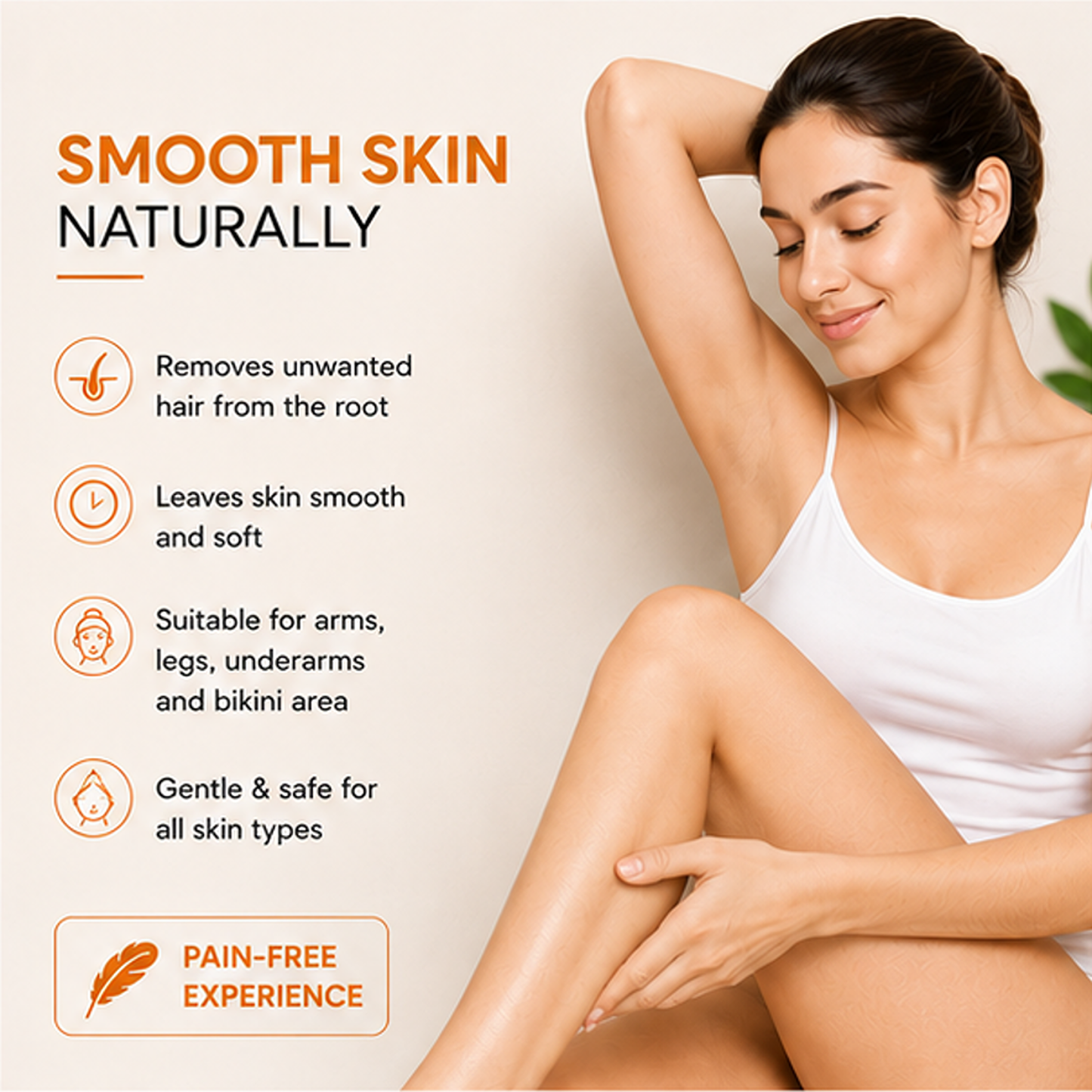 zalore™ sandalwood herbal hair removal powder | smooth & silky skin care | 100g