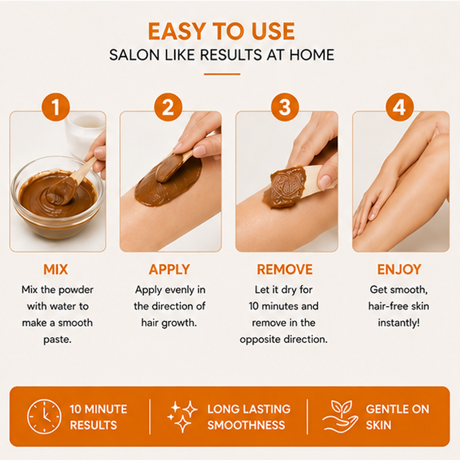 ZALORE Sandalwood Hair Removal Powder for Women & Men, Herbal Wax Powder for Smooth Skin, Natural Hair Removal Powder for All Skin Types, 100g