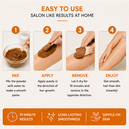 ZALORE™ Sandalwood Herbal Hair Removal Powder | Smooth & Silky Skin Care | 100g