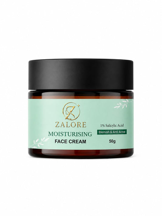 ZALORE™ Salicylic Acid Moisturizing Face Cream | Acne Care & Oil-Balance Hydration | 50g