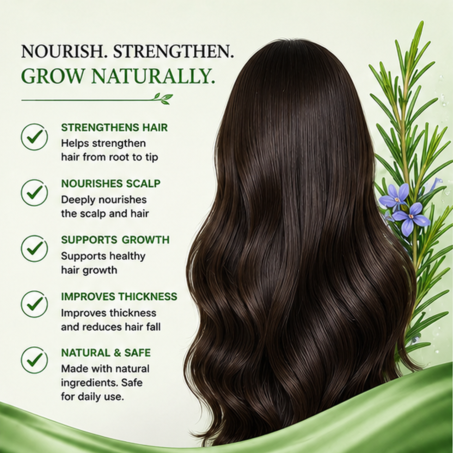 zalore™ rosemary hair growth serum | strengthens, nourishes & revitalizes hair | 30ml