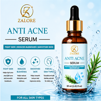 ZALORE™ Anti-Acne Clarifying Serum | Blemish Care & Smooth Skin Support | 30ml