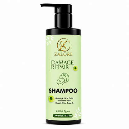 ZALORE™ Damage Repair Shampoo | Nourish, Smooth & Revive Dry Hair | 200ml