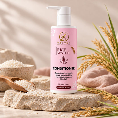 ZALORE™ Rice Water Nourishing Conditioner | Smooth, Soft & Silky Hair Care | 200ml