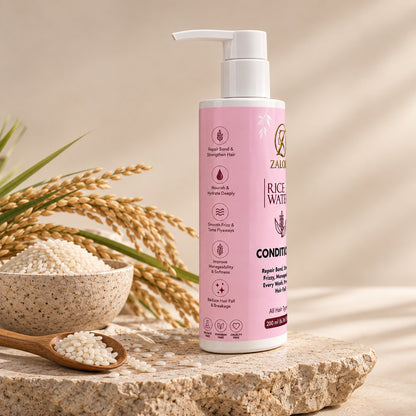 ZALORE™ Rice Water Nourishing Conditioner | Smooth, Soft & Silky Hair Care | 200ml