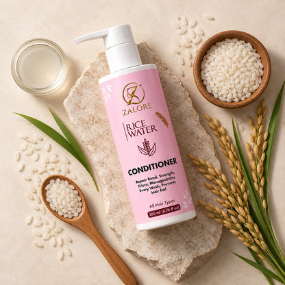 ZALORE™ Rice Water Nourishing Conditioner | Smooth, Soft & Silky Hair Care | 200ml