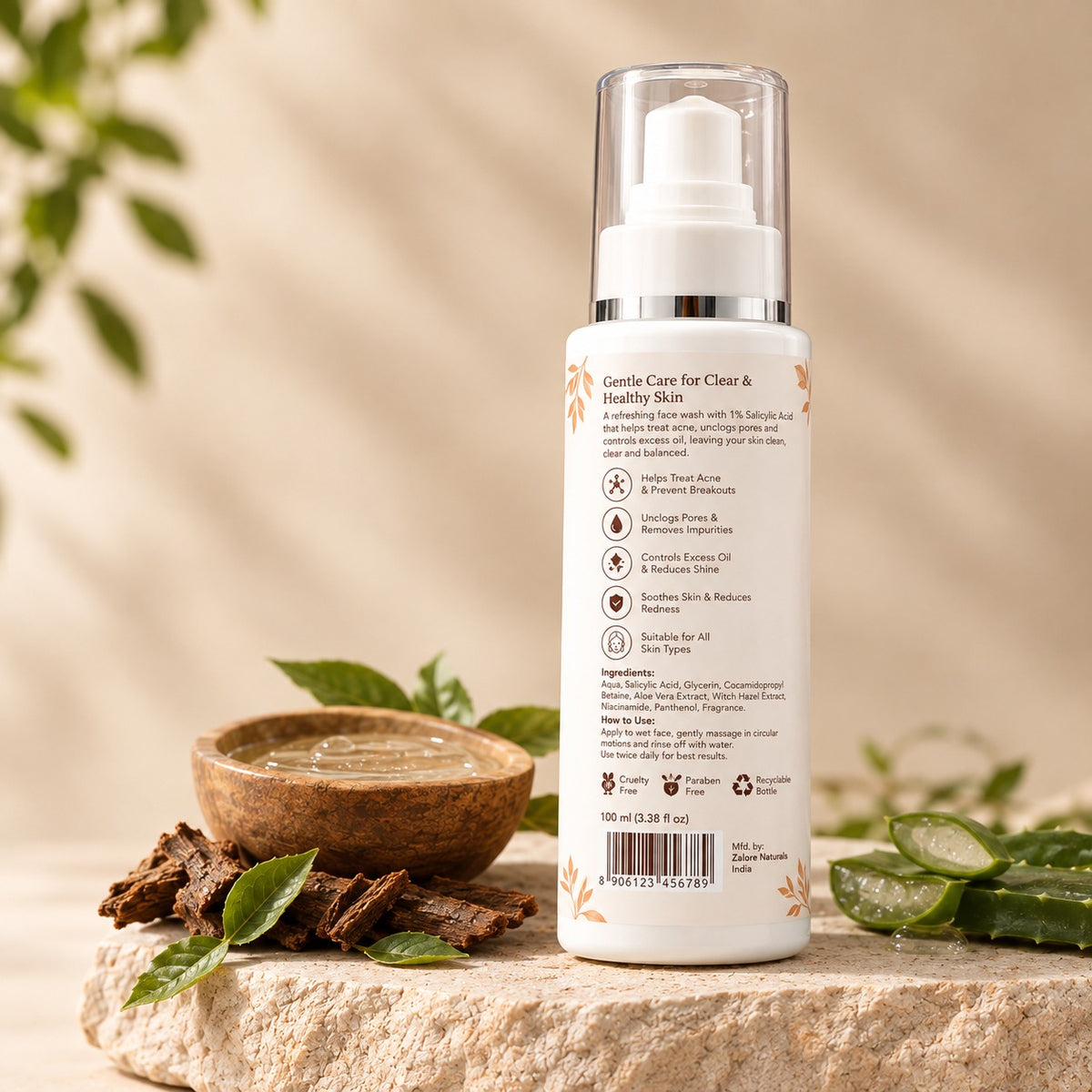 1%salicylic acid acne control face wash | 100ml