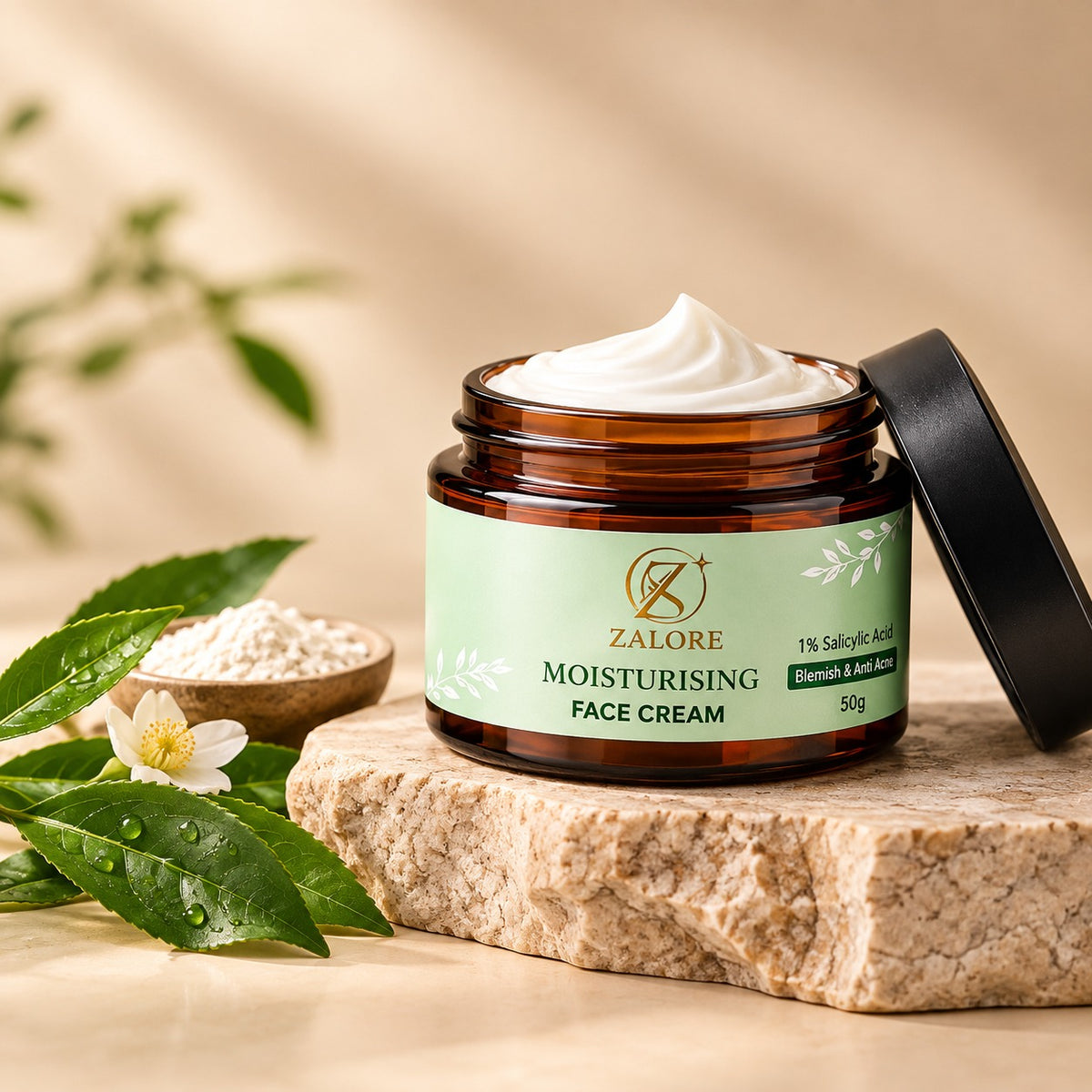 salicylic acid moisturizing face cream | acne care & oil-balance hydration | 50g