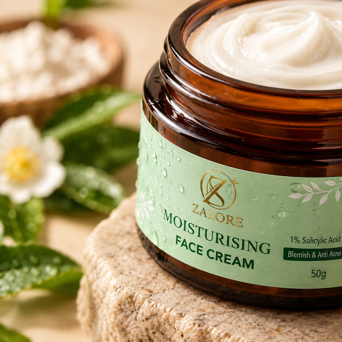 salicylic acid moisturizing face cream | acne care & oil-balance hydration | 50g