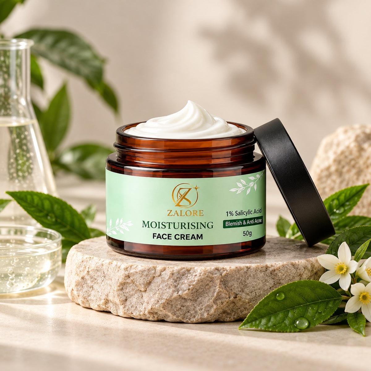 salicylic acid moisturizing face cream | acne care & oil-balance hydration | 50g