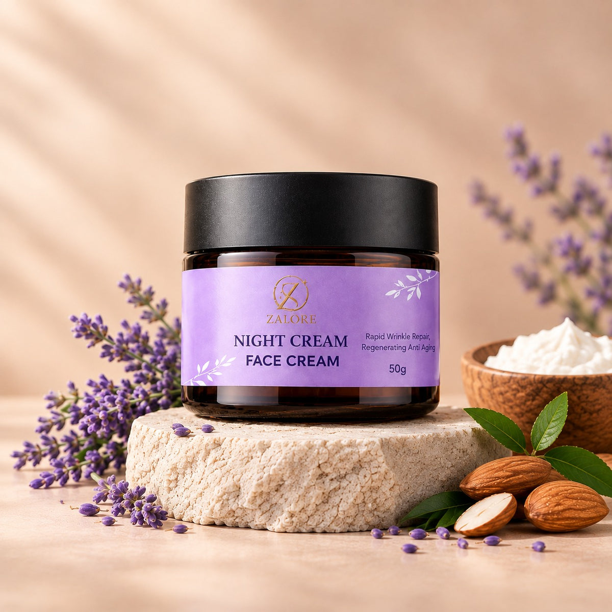 overnight renewal night cream | deep hydration & skin nourishment | 50g
